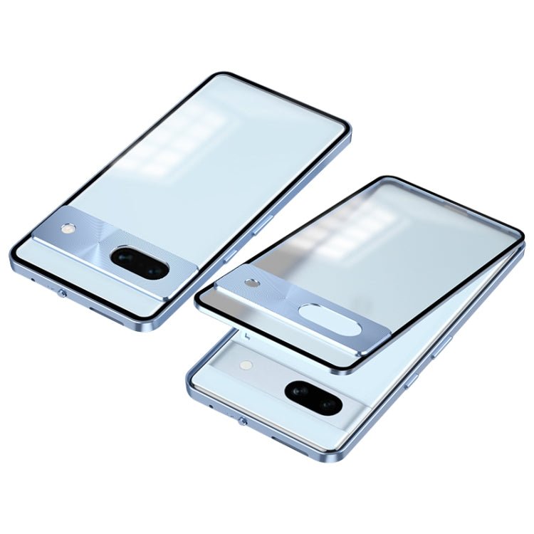 Snap Buckle Metal Frame Frosted Phone Case, For Google Pixel 8a, For Google Pixel 8 Pro, For Google Pixel 8, For Google Pixel 7a, For Google Pixel 7 Pro, For Google Pixel 7