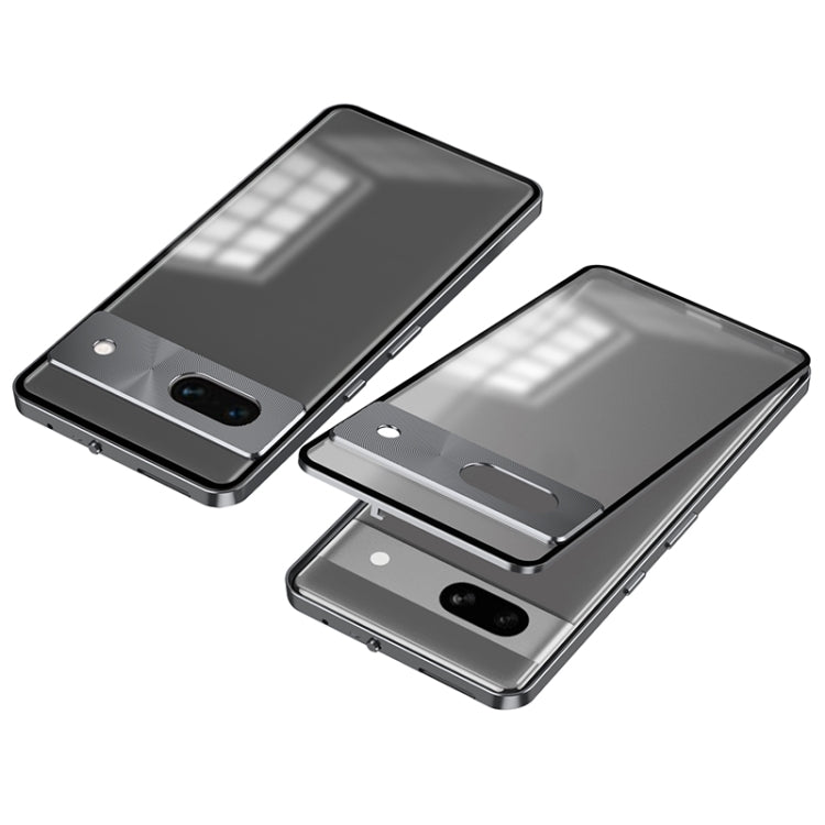 Snap Buckle Metal Frame Frosted Phone Case, For Google Pixel 8a, For Google Pixel 8 Pro, For Google Pixel 8, For Google Pixel 7a, For Google Pixel 7 Pro, For Google Pixel 7