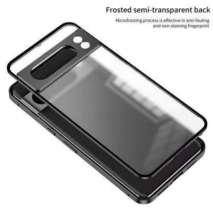 Snap Buckle Metal Frame Frosted Phone Case