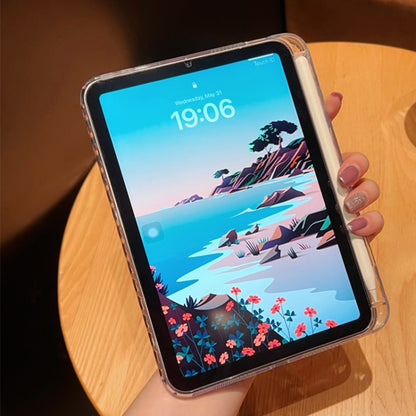 Crystal Clear Acrylic Hybrid TPU Tablet Case With Pen Slot, For iPad mini 6 / mini 2024, For iPad Pro 12.9 2022 / 2020 / 2018, For iPad Pro 11 2022 / 2020 / 2018, For iPad 10th Gen 10.9 2022, For iPad Air 2022 / 2020 10.9, For iPad 10.2 2021 / 2020 / 1...