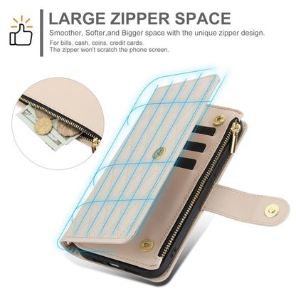 YM016 Rhombic Zipper Card Wallet Leather Phone Case with Lanyard, For Samsung Galaxy S25 Ultra 5G, For Samsung Galaxy S24 FE 5G, For Samsung Galaxy S24 Ultra 5G