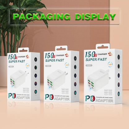 150W 4 x USB + 2 x USB-C / Type-C Multi-port Fast Charger