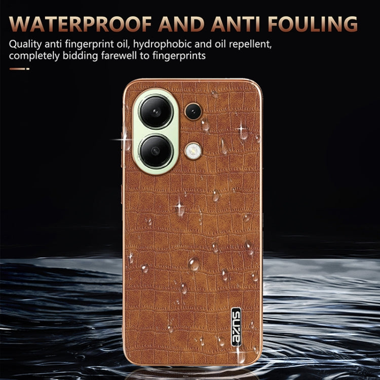 AZNS Electroplated Frame Crocodile Texture Full Coverage Phone Case