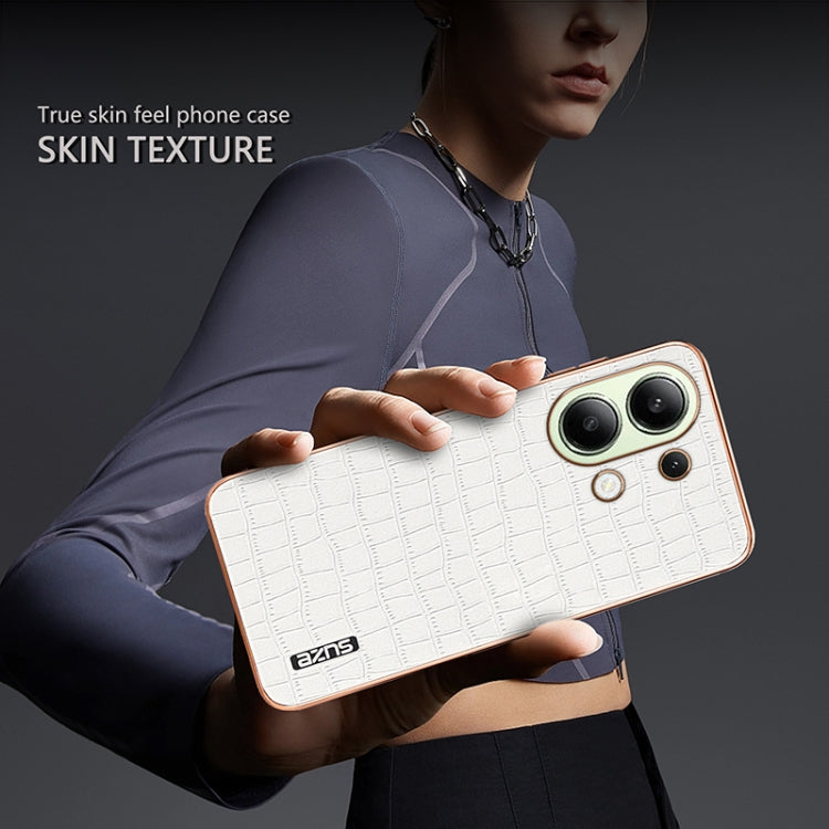 AZNS Electroplated Frame Crocodile Texture Full Coverage Phone Case