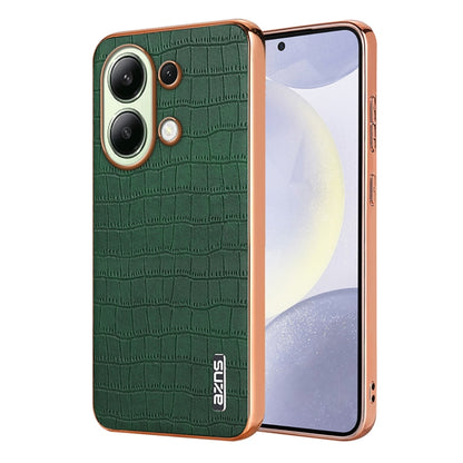 AZNS Electroplated Frame Crocodile Texture Full Coverage Phone Case