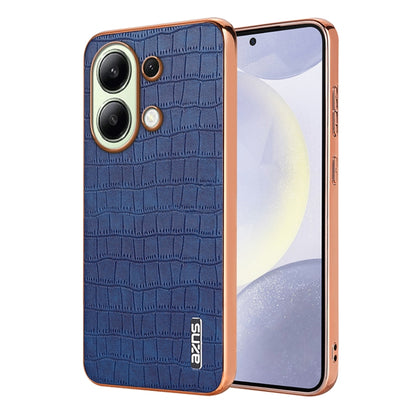 AZNS Electroplated Frame Crocodile Texture Full Coverage Phone Case