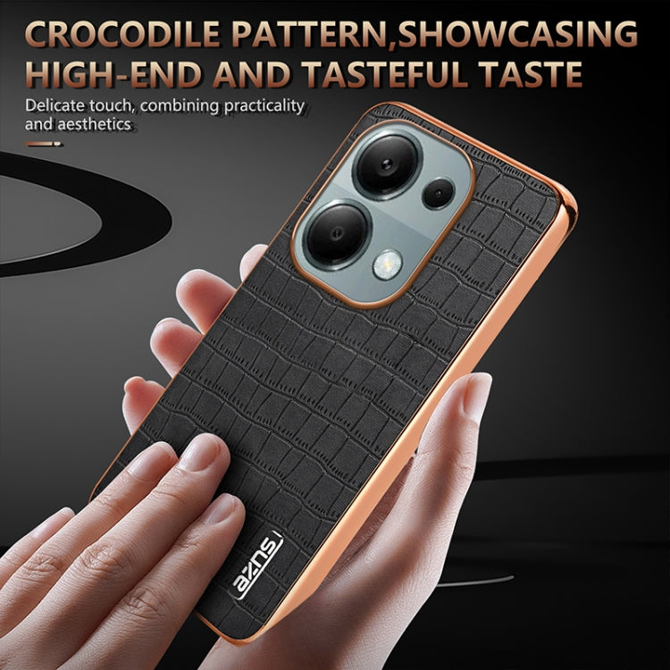 AZNS Electroplated Frame Crocodile Texture Full Coverage Phone Case, Series 1