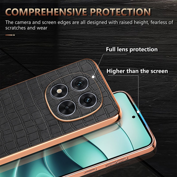AZNS Electroplated Frame Crocodile Texture Full Coverage Phone Case
