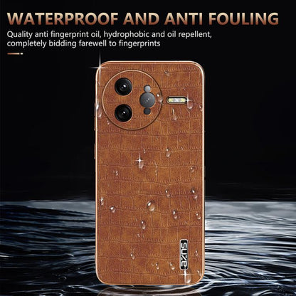 AZNS Electroplated Frame Crocodile Texture Full Coverage Phone Case