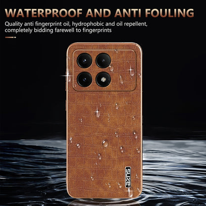 AZNS Electroplated Frame Crocodile Texture Full Coverage Phone Case