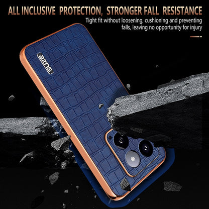 AZNS Electroplated Frame Crocodile Texture Full Coverage Phone Case, Series 2