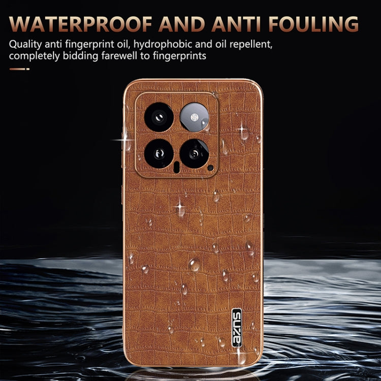 AZNS Electroplated Frame Crocodile Texture Full Coverage Phone Case, Series 2