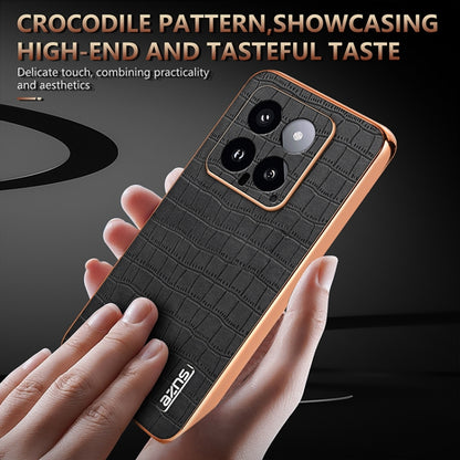 AZNS Electroplated Frame Crocodile Texture Full Coverage Phone Case, Series 2