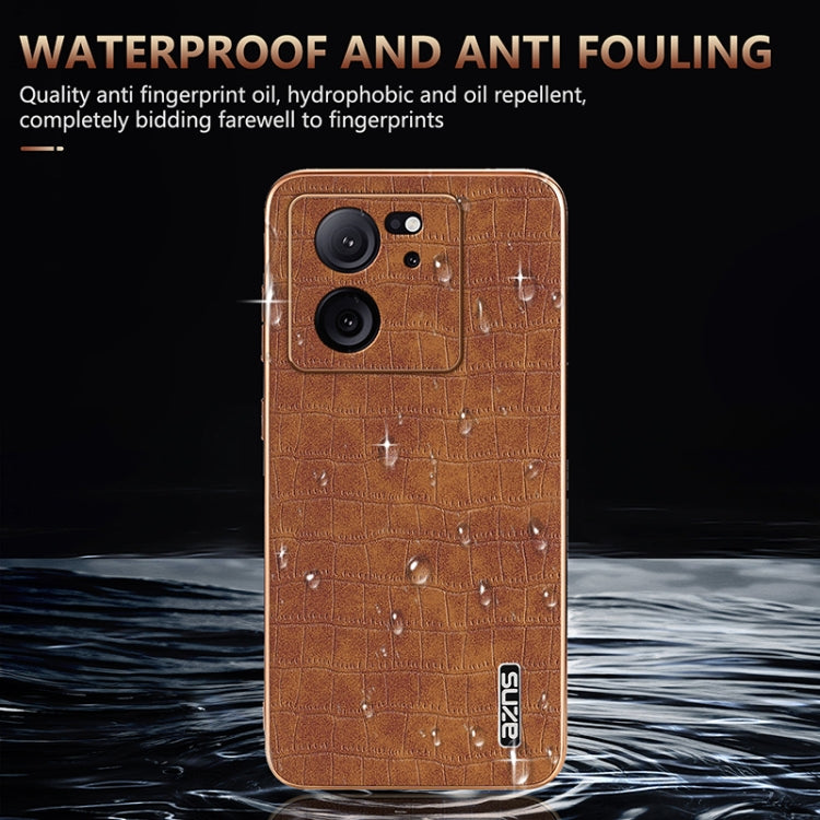 AZNS Electroplated Frame Crocodile Texture Full Coverage Phone Case, Series 1