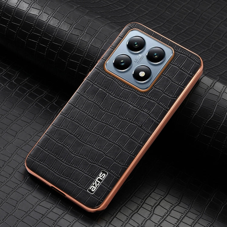 AZNS Electroplated Frame Crocodile Texture Full Coverage Phone Case