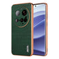 AZNS Electroplated Frame Crocodile Texture Full Coverage Phone Case, For Xiaomi 15T 5G, For Xiaomi 15 Ultra, For Xiaomi 15 Pro, For Xiaomi 15