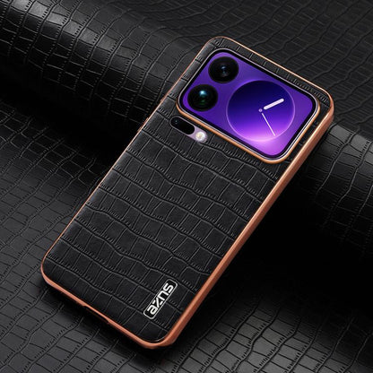 AZNS Electroplated Frame Crocodile Texture Full Coverage Phone Case