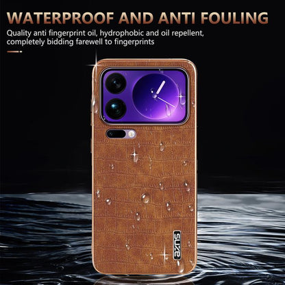 AZNS Electroplated Frame Crocodile Texture Full Coverage Phone Case