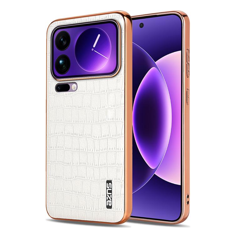 AZNS Electroplated Frame Crocodile Texture Full Coverage Phone Case