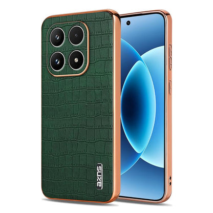 AZNS Electroplated Frame Crocodile Texture Full Coverage Phone Case