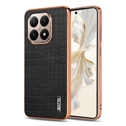 AZNS Electroplated Frame Crocodile Texture Full Coverage Phone Case, For Xiaomi 15T 5G, For Xiaomi 15 Ultra, For Xiaomi 15 Pro, For Xiaomi 15