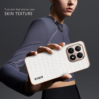 AZNS Electroplated Frame Crocodile Texture Full Coverage Phone Case, For Xiaomi 15T 5G, For Xiaomi 15 Ultra, For Xiaomi 15 Pro, For Xiaomi 15