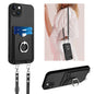 R20 Crossbody Rope Ring Card Holder Phone Case, For iPhone 15 Pro Max, For iPhone 15 Pro, For iPhone 15 Plus, For iPhone 15
