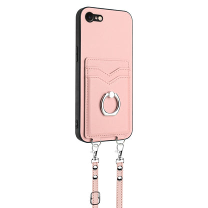 R20 Crossbody Rope Ring Card Holder Phone Case, For iPhone SE 2022 / SE 2020 / 8, For iPhone 13 Pro Max, For iPhone 13 Pro, For iPhone 13