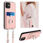 R20 Crossbody Rope Ring Card Holder Phone Case, For iPhone 13 mini, For iPhone 12, For iPhone 12 Pro Max, For iPhone 12 Pro