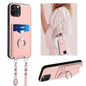 R20 Crossbody Rope Ring Card Holder Phone Case, For iPhone 13 mini, For iPhone 12, For iPhone 12 Pro Max, For iPhone 12 Pro