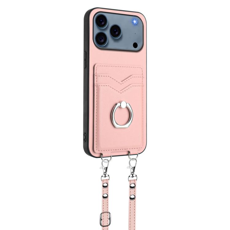 R20 Crossbody Rope Ring Card Holder Phone Case, For iPhone 17 Pro Max, For iPhone 17 Pro, For iPhone 17, For iPhone Air