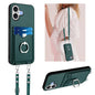 R20 Crossbody Rope Ring Card Holder Phone Case, For iPhone 18 Pro / 17 Pro, For iPhone 18 Pro Max / 17 Pro Max, For iPhone 17, For iPhone Air