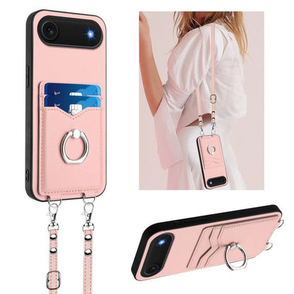 R20 Crossbody Rope Ring Card Holder Phone Case, For iPhone 17 Pro Max, For iPhone 17 Pro, For iPhone 17, For iPhone Air