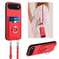 R20 Crossbody Rope Ring Card Holder Phone Case, For iPhone 17 Pro Max, For iPhone 17 Pro, For iPhone 17, For iPhone Air