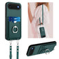 R20 Crossbody Rope Ring Card Holder Phone Case, For iPhone 17 Pro Max, For iPhone 17 Pro, For iPhone 17, For iPhone Air