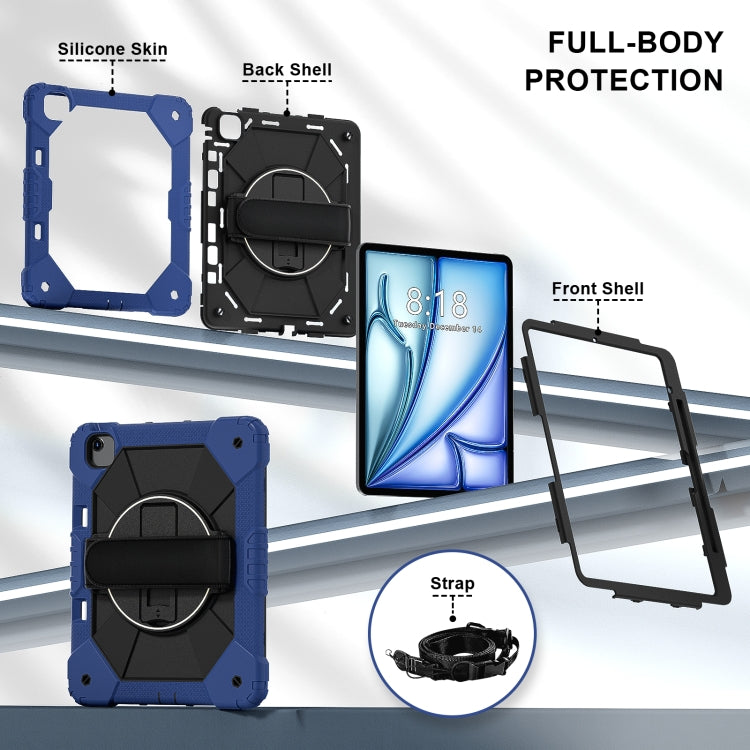 Contrast Color Robot Silicone Hybrid PC Tablet Case, For iPad Air 13 2026 / 2025 / 2024, For iPad Air 11 2026 / 2025 / 2024