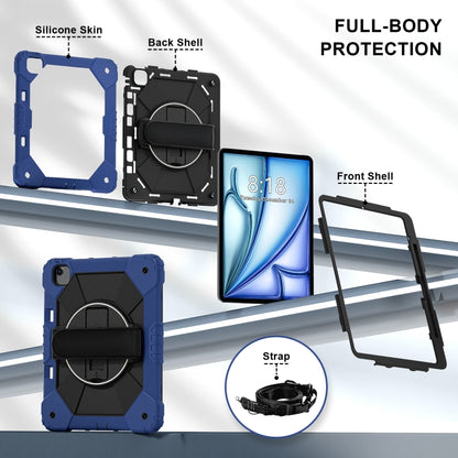 Contrast Color Robot Silicone Hybrid PC Tablet Case, For iPad Air 13 2026 / 2025 / 2024, For iPad Air 11 2026 / 2025 / 2024