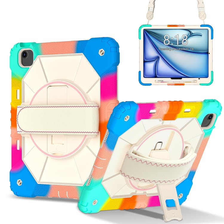 Contrast Color Robot Silicone Hybrid PC Tablet Case, For iPad Air 13 2026 / 2025 / 2024, For iPad Air 11 2026 / 2025 / 2024