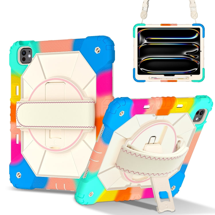 Contrast Color Robot Silicone Hybrid PC Tablet Case, For iPad Pro 13 2025 / 2024, For iPad Pro 11 2025 / 2024