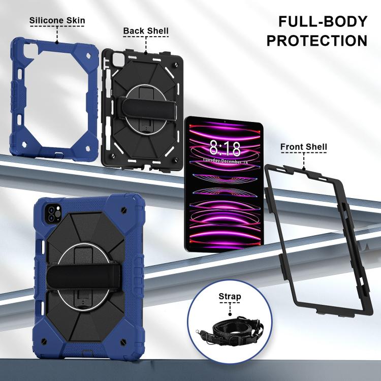 Contrast Color Robot Silicone Hybrid PC Tablet Case, For iPad Air 5 / 4 / Pro 11, For iPad 10.2 2021 / 2020 / 2019
