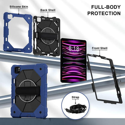 Contrast Color Robot Silicone Hybrid PC Tablet Case, For iPad Air 5 / 4 / Pro 11, For iPad 10.2 2021 / 2020 / 2019