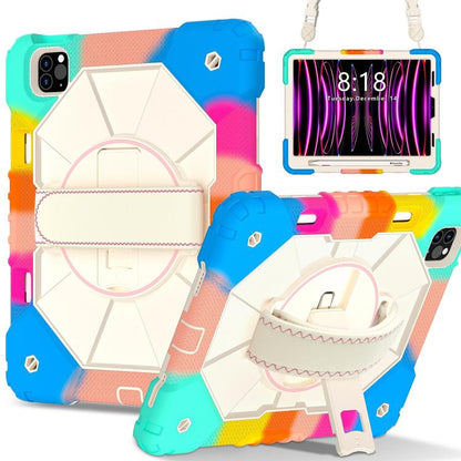 Contrast Color Robot Silicone Hybrid PC Tablet Case, For iPad Air 5 / 4 / Pro 11, For iPad 10.2 2021 / 2020 / 2019