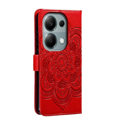 Sun Mandala Embossing Pattern Phone Leather Case, For Xiaomi Redmi Note 13 Pro 4G, For Xiaomi Redmi Note 13 4G, For Xiaomi Redmi K70E