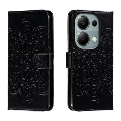 Sun Mandala Embossing Pattern Phone Leather Case, Series 2