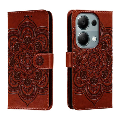 Sun Mandala Embossing Pattern Phone Leather Case, Series 2