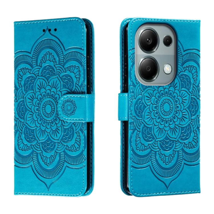 Sun Mandala Embossing Pattern Phone Leather Case, Series 2