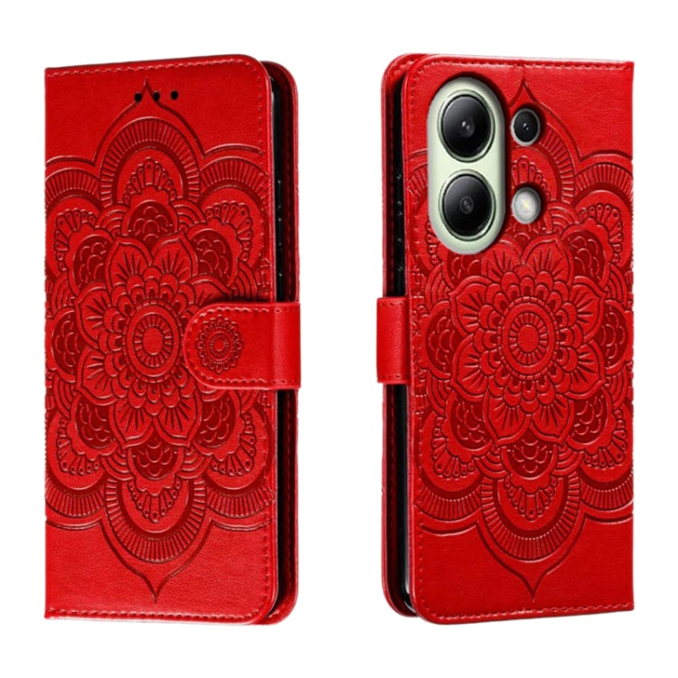 Sun Mandala Embossing Pattern Phone Leather Case, Series 1