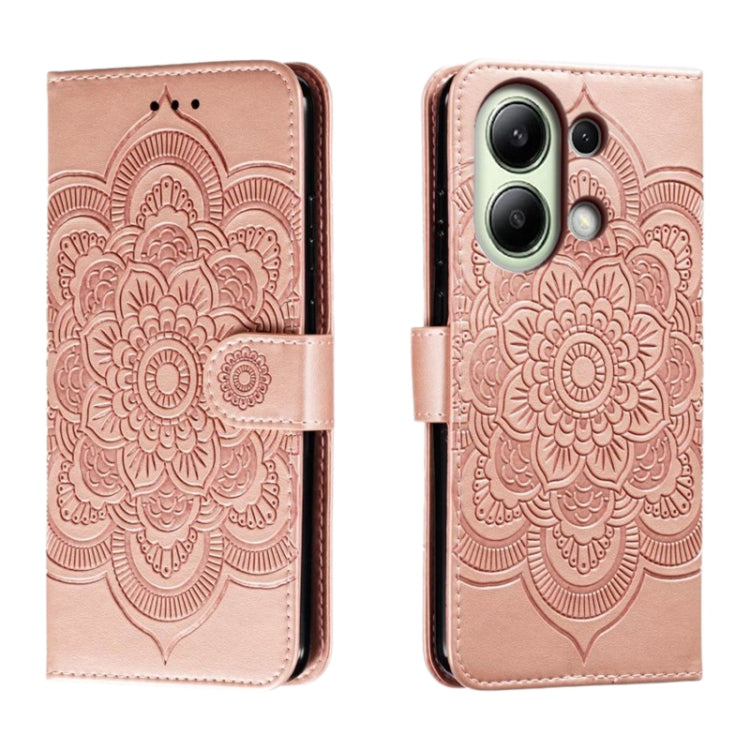 Sun Mandala Embossing Pattern Phone Leather Case, Series 1