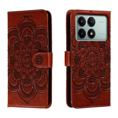 Sun Mandala Embossing Pattern Phone Leather Case, Series 1