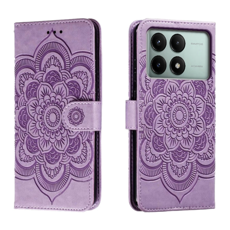 Sun Mandala Embossing Pattern Phone Leather Case, Series 1